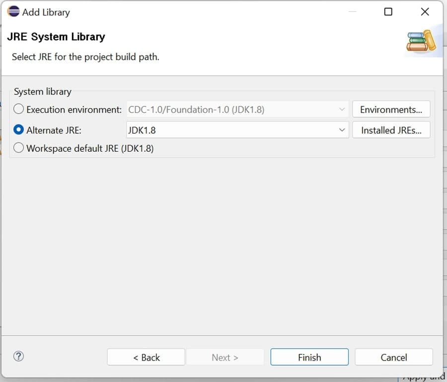 JRE System Add Library