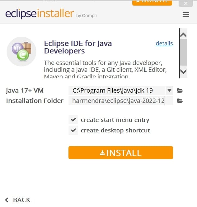 Installation of Eclipse IDE